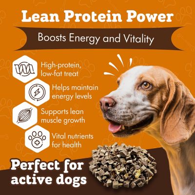 Image showing  Single Ingredient Pork Hearts Freeze-Dried Dog & Cat Treats, 8 oz. bag