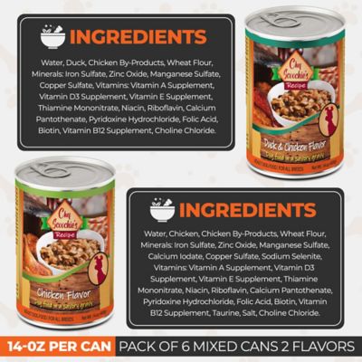 Image showing  Scoochies Recipe Variety Pack Real Chicken & Duck in Savory Gravy Wet Dog Food, 14 oz. can, Case of 6