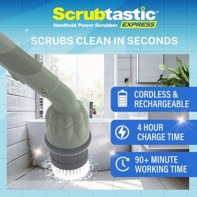 Image showing  Scrubtastic Express Electric Rechargeable Handheld Scrubber Power Scrub Brush in Sage
