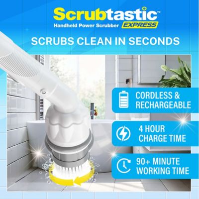 Image showing  Scrubtastic Express Electric Rechargeable Handheld Scrubber Power Scrub Brush in White