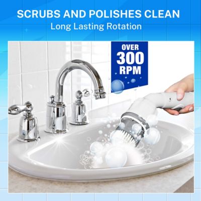 Image showing  Scrubtastic Express Electric Rechargeable Handheld Scrubber Power Scrub Brush in White