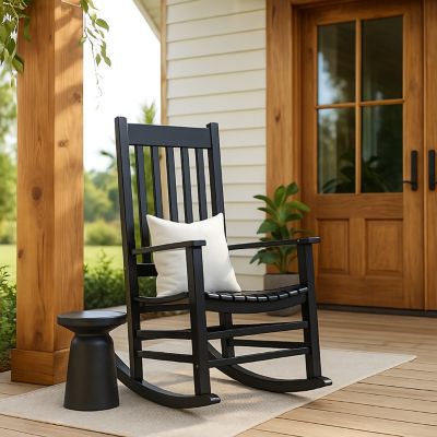 Image showing  Menard Outdoor Solid Acacia Wood Porch Rocker