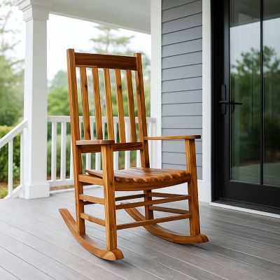 Image showing  Menard Outdoor Solid Acacia Wood Porch Rocker