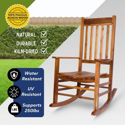 Image showing  Menard Outdoor Solid Acacia Wood Porch Rocker