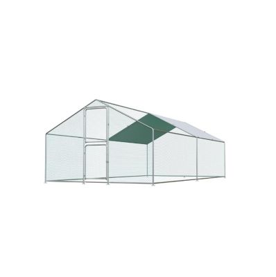 Veikous Chicken Coop Metal Poultry Cage with for Yard