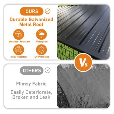 Image showing  Chicken Coop Large Metal Chicken Run for Chickens