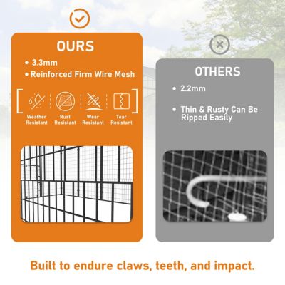 Image showing  Chicken Coop Large Metal Chicken Run for Chickens