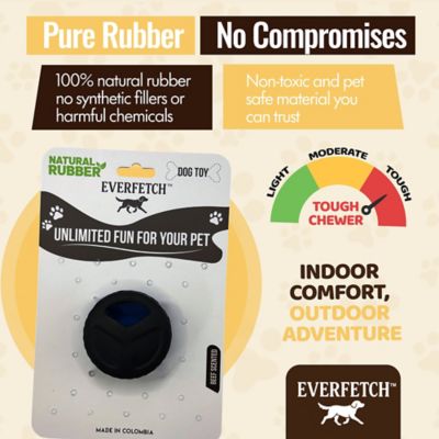 Image showing  Natural Rubber Blue Hockey Disc Treat-Dispenser Beef Scented Durable Dog Toy