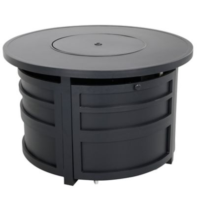 Image showing  40 in. Propane Round Aluminum Outdoor Fire Pit Table