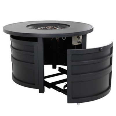 Image showing  40 in. Propane Round Aluminum Outdoor Fire Pit Table