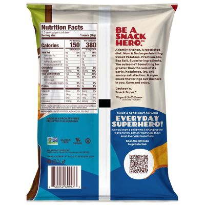 Image showing 1 th Jackson's Sea Salt Sweet Potato Chips with Avocado Oil