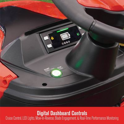 Image showing 5 th PRORUN 60V 42 in. Steel Deck Cordless Lawn Tractor with 10.0 Ah Batteries (3), Charger, Mulch Kit, and Towing Kit