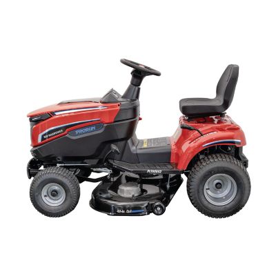 Image showing 8 th PRORUN 60V 42 in. Steel Deck Cordless Lawn Tractor with 10.0 Ah Batteries (3), Charger, Mulch Kit, and Towing Kit
