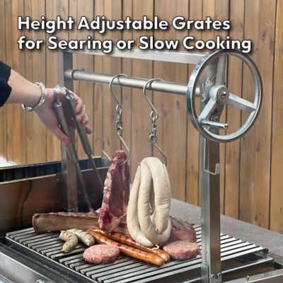 Image showing  36 in. Infinity SS304 Built-in Argentine Charcoal and Wood BBQ Grill