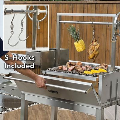 Image showing  42 in. Infinity SS304 Argentine Charcoal and Wood BBQ Grill