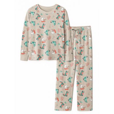 Goodie Two Sleeves Women's Holiday Cowboy Sleep Set Pajamas