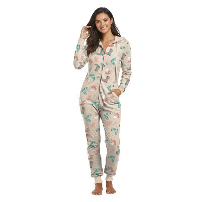 Image showing  Women's Onesie Holiday Cowboy Sleeper Pajamas