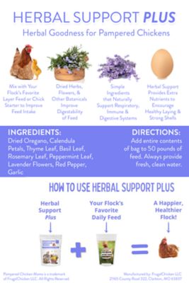 Image showing  Herbal Support Plus Feed Additive For Chickens, Ducks, Quail, & Other Poultry, HSP5