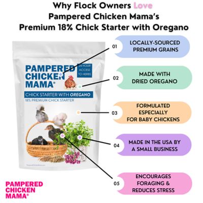 Image showing  Herbal Non-GMO Chick Starter and Grower Feed With Oregano & Garlic For Baby Chicks
