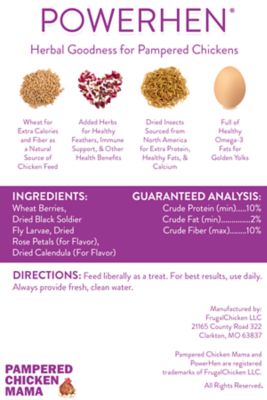 Image showing  PowerHen High Protein Treat With Mealworms, Black Soldier Fly Larvae and Herbs for Backyard Chickens