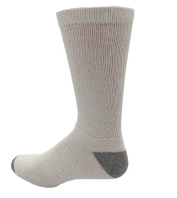 Blue Mountain Men's Crew Socks, Size 10-13, Black/White, 10 Pairs