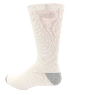 Image showing  Men's Cushioned Crew Socks, White/Gray, 10 Pairs