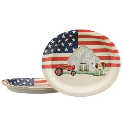 Image showing  Oval Barn Paper Platters, 12 in., 10 pk.