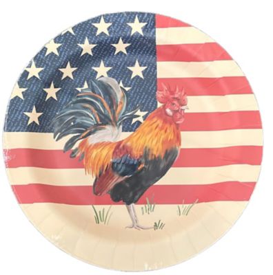 Red Shed 7.5 in Rooster plate, 20 ct.