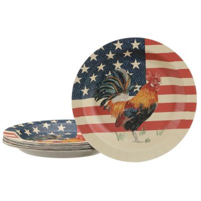Image showing  Rooster Paper Plates, 7.5 in., 20 pk.
