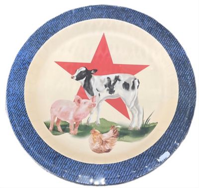 Red Shed 10.5 in Animal plate, 20 ct.