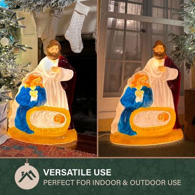 Image showing 6 th Fraser Hill Farm 32 in. Nativity Christmas Blow Mold