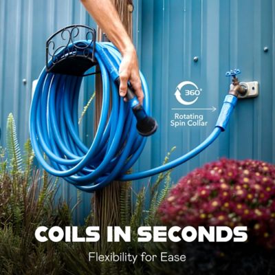 Image showing 6 th INVICTUS 100 ft. Heavy-Duty Reinforced Polymer 300PSI Lightweight Kink and Weather Resistant Garden Hose