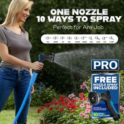 Image showing  Professional 50 ft. Reinforced Polymer 400PSI Hard Anodized Fitting Kink Resistant Garden Hose