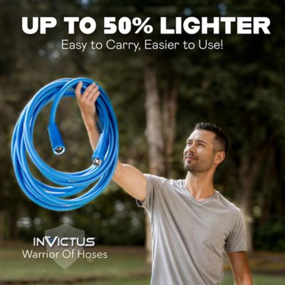 Image showing 5 th INVICTUS 75 ft. Heavy-Duty Reinforced Polymer 300PSI Lightweight Kink and Weather Resistant Garden Hose