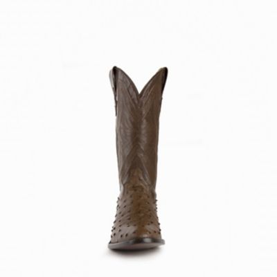 Image showing  Men's Colt Full Quill Ostrich Western Round Toe Boot