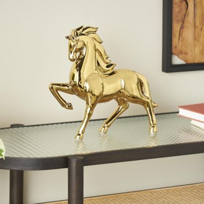Harper & Willow Ceramic Prancing Horse Decorative Sculpture