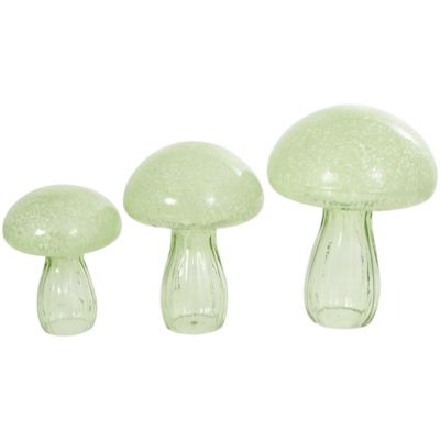 Image showing  Glass Textured Mushroom Decorative Sculpture
