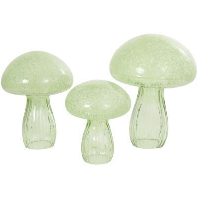 Image showing  Glass Textured Mushroom Decorative Sculpture