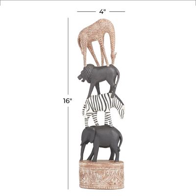Image showing  Polyresin Safari Animals Decorative Sculpture