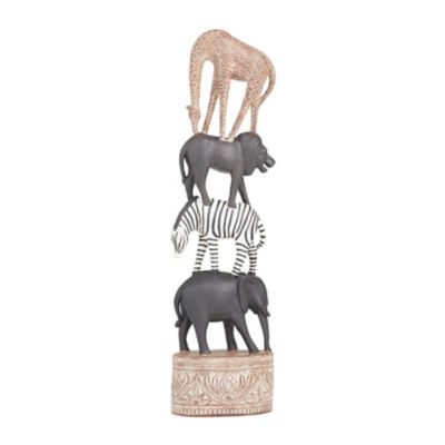 Image showing  Polyresin Safari Animals Decorative Sculpture