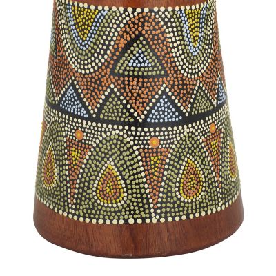 Image showing 5 th Harper & Willow Wood Handmade Djembe Drum Decorative Sculpture with Rope Accents