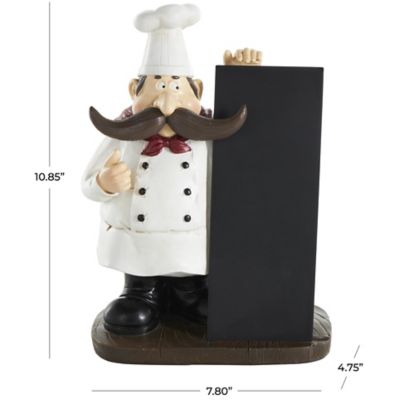 Image showing  Polystone Chef Decorative Sculpture with Chalkboard