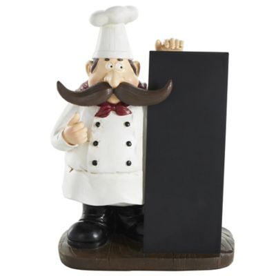 Image showing  Polystone Chef Decorative Sculpture with Chalkboard
