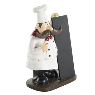 Image showing  Polystone Chef Decorative Sculpture with Chalkboard