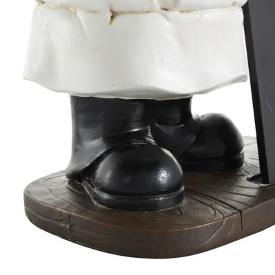 Image showing 5 th Harper & Willow Polystone Chef Decorative Sculpture with Chalkboard
