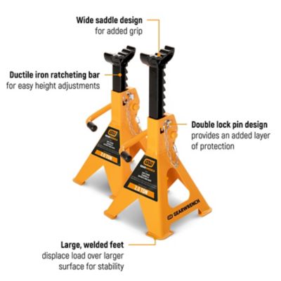 Image showing  2 Ton Heavy Duty Jack Stands - 2 Per Pack