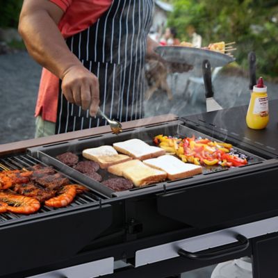 Image showing  6-Burner Gas Grill and Griddle Combo, Large Cooking Capacity Propane Grill & Griddle, 78,000 BTU Output