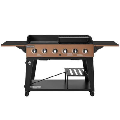 Image showing 8 th Royal Gourmet 6-Burner Gas Grill and Griddle Combo, Large Cooking Capacity Propane Grill and Griddle, 78,000 BTU Output