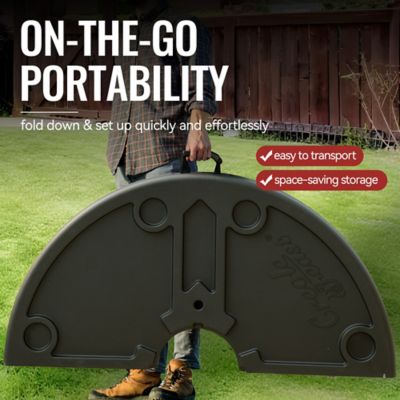 Image showing  Foldable 47 in. Round Crawfish Table, Seafood Table, Camping Table, Portable Table