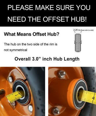 Image showing  Set of TWO 4.10/3.50-4 Sulky Replacement Tire with 5/8 and 3/4 Axle-2.25 in.-5.00 in. Hub